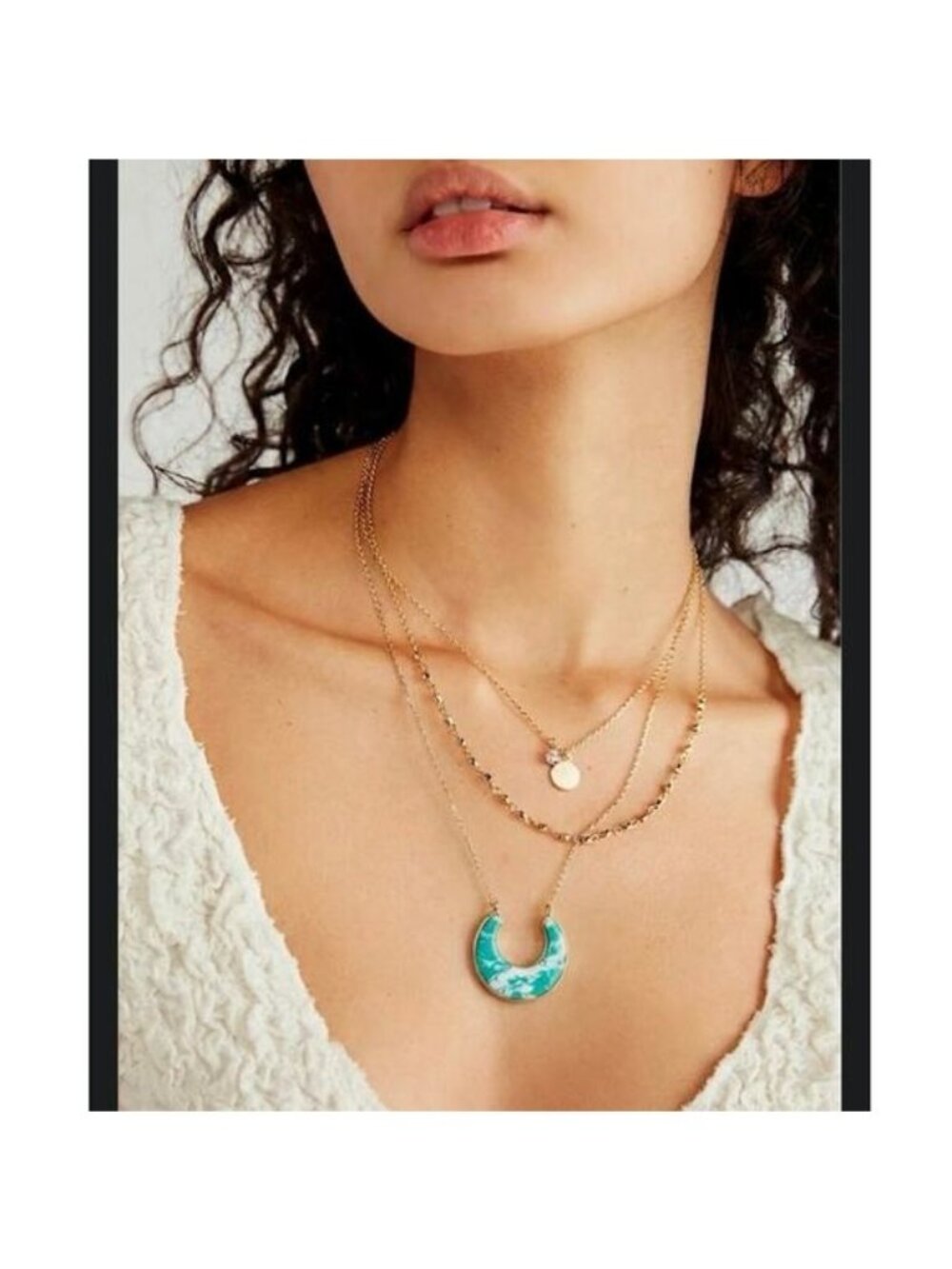 Free people Little Darling Gold Plated Necklace